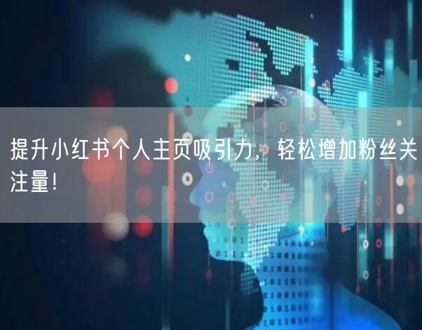 提升小红书个人主页吸引力，轻松增加粉丝关注量！
