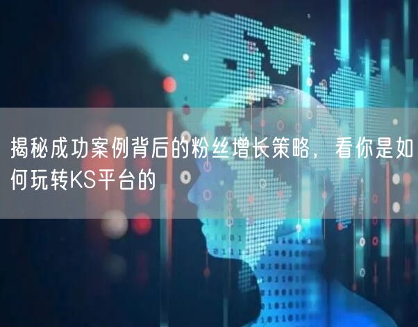 揭秘成功案例背后的粉丝增长策略，看你是如何玩转KS平台的